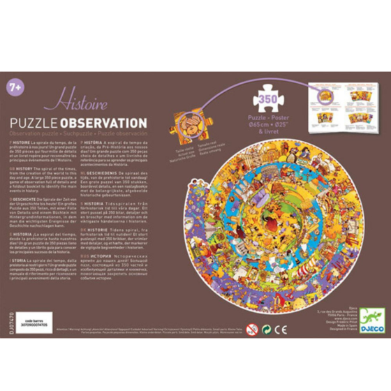 Puzzle Observación Circular Historia 350 Piezas Djeco - Imagen 7