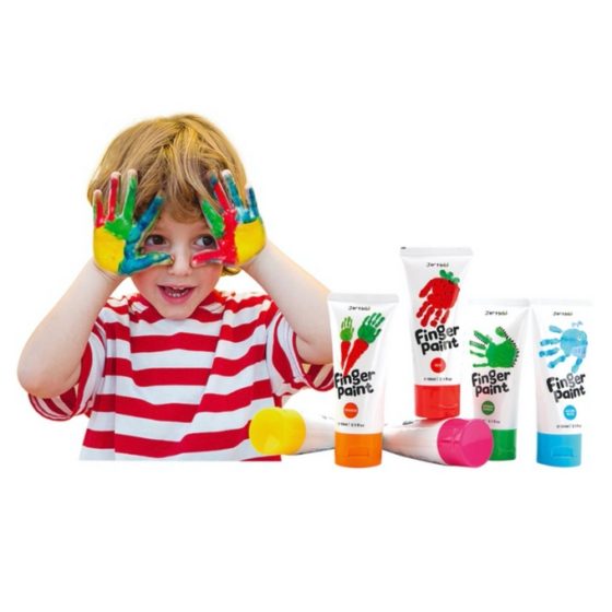 6 pinturas para dedos super fácil de lavar jar meló - Imagen 5
