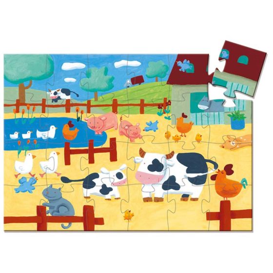 Puzzle Silueta - La Vaca en la Granja - DJECO - Imagen 4