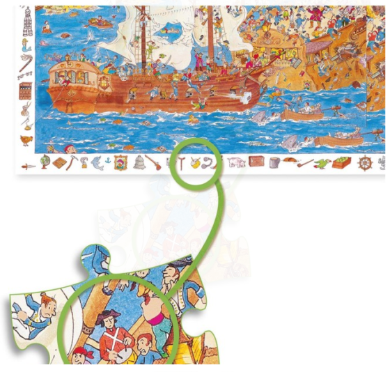 Puzzle De Observación Piratas 100 Piezas Djeco - Imagen 3