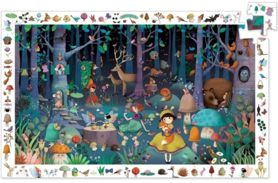 Puzzle De Observación Bosque Encantado 100 Piezas Djeco - Imagen 2