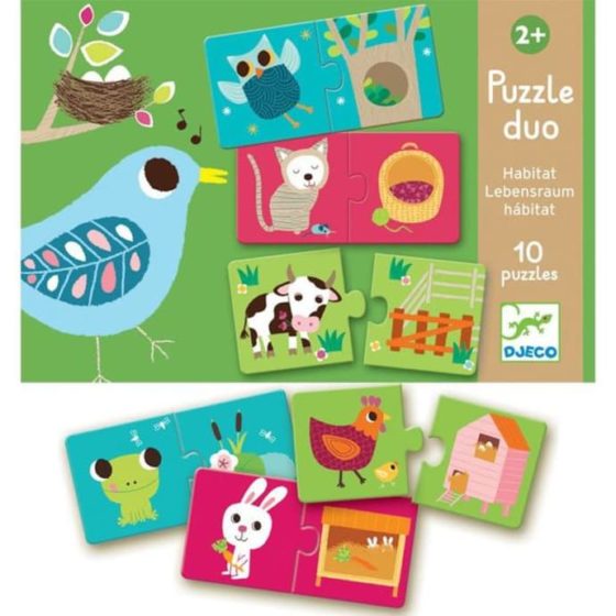 Puzzle Dúo Hábitat Djeco - Imagen 2