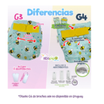 PAÑAL G4 ECOPIPO UNITALLA LISO NARANJA - Imagen 2
