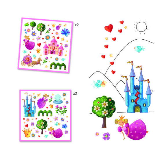 Stickers Princesas Djeco - Imagen 3