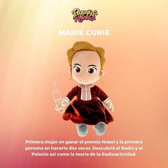 Muñeca Pequeñas Rebeldes Marie Curie
