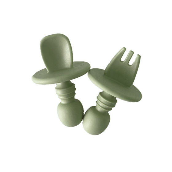 Set Cubiertos Verde Aprendizaje Storki