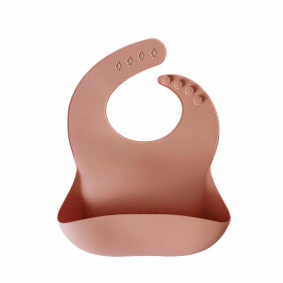 Babero Silicona con bolsillo Storki Rosado