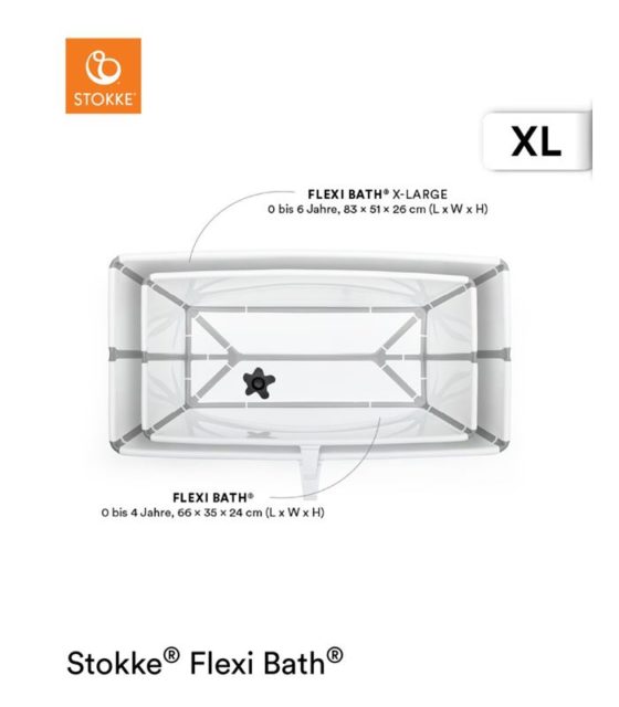 Bañera Flexi Bath® Stokke® Extra Grande Blanco y Gris - Imagen 5