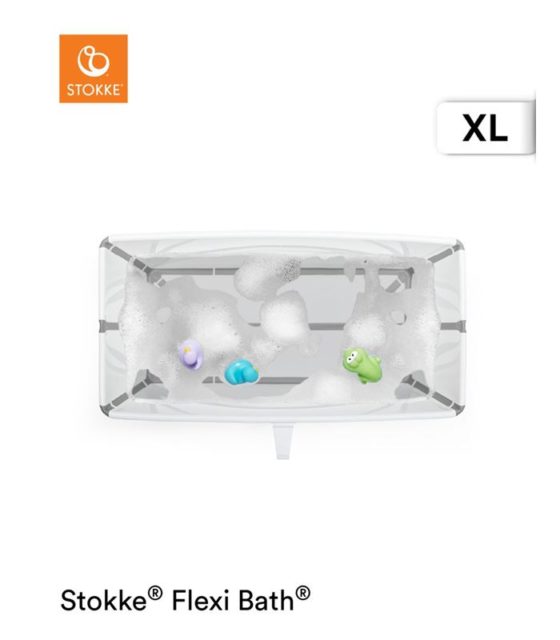 Bañera Flexi Bath® Stokke® Extra Grande Blanco y Gris