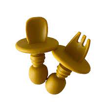 Set Cubiertos Mostaza Aprendizaje Storki