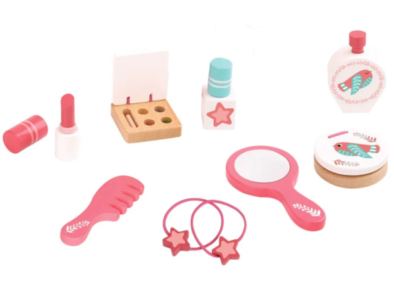 Set de belleza con accesorios en madera - Imagen 2
