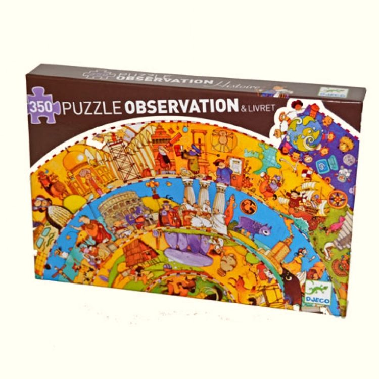 Puzzle Observación Circular Historia 350 Piezas Djeco