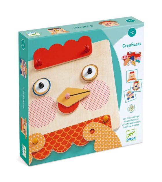 CreaFaces Juego de construcción de animales en madera Djeco