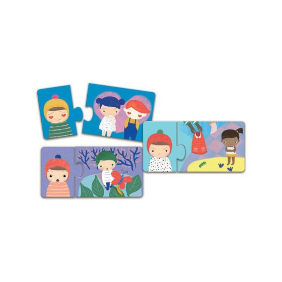 Puzzle Dúo Emociones de Djeco - Imagen 2