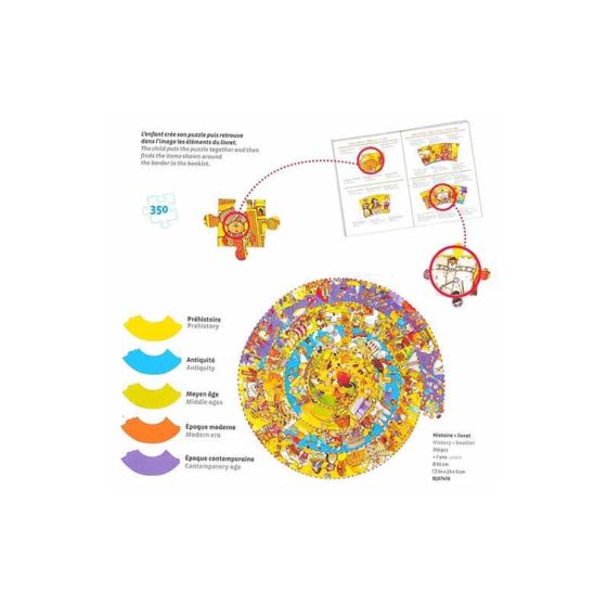 Puzzle Observación Circular Historia 350 Piezas Djeco - Imagen 5