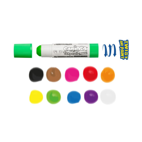 Témperas para tela Carioca Temperello Fabric - Caja x 10 colores - Imagen 2