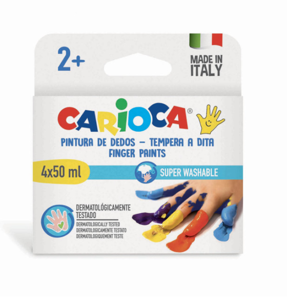Pintura digital Carioca Baby Finger caja x4 colores