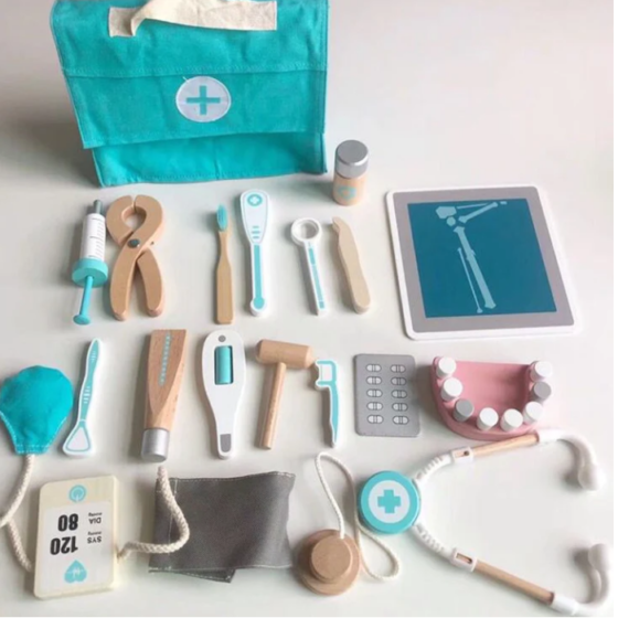 Kit médico / dentista en madera