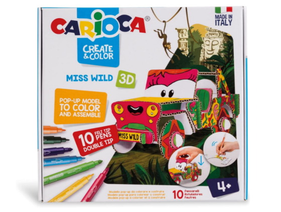 Auto Para Armar Y Colorear Carioca Pop-up 3d