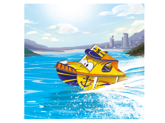 Bote para armar y colorear Carioca pop-up 3D - Imagen 3