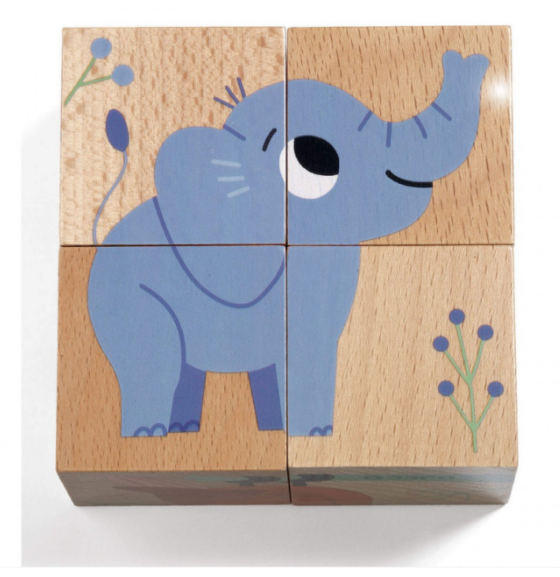 Puzzle Cubos 6 en 1 Djeco en madera