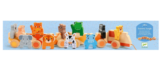 Tren con animales en madera Trainimo Jungle Djeco - Imagen 3