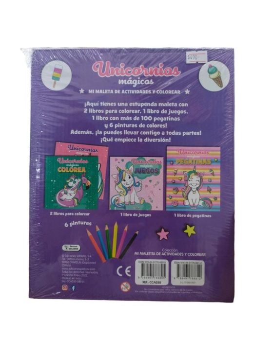 Libro de actividades y colorear Unicornios mágicos - Imagen 2