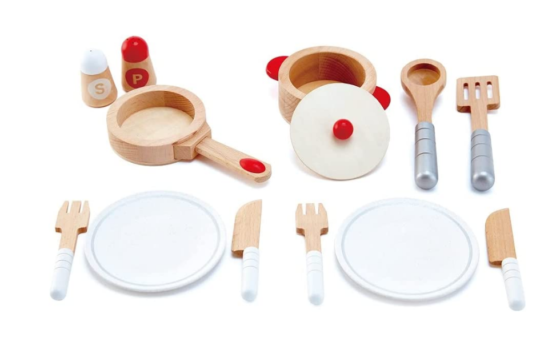 Juego Set De Cocina En Madera Hape kit de cocina