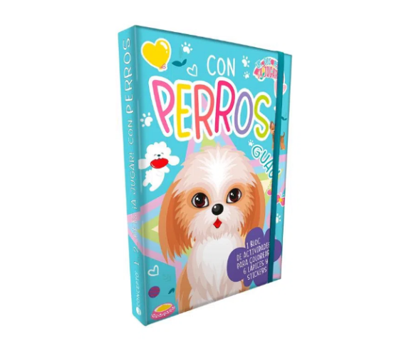Libro de actividades block para colorear con stickers y lápices