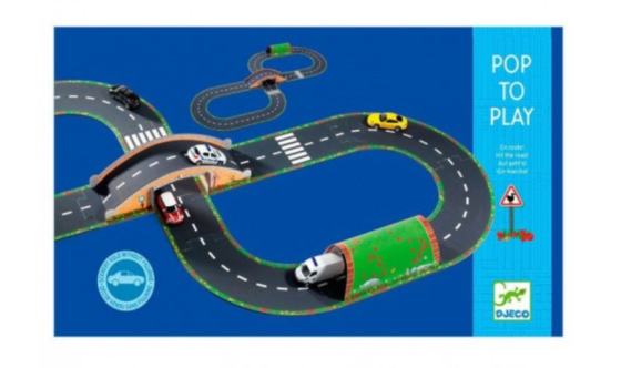 Carretera Pop to Play escenarios 3D para armar Djeco - Imagen 2