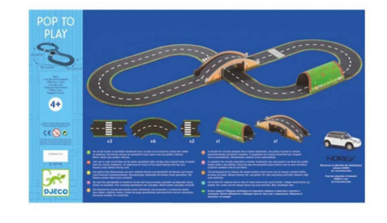 Carretera Pop to Play escenarios 3D para armar Djeco - Imagen 3