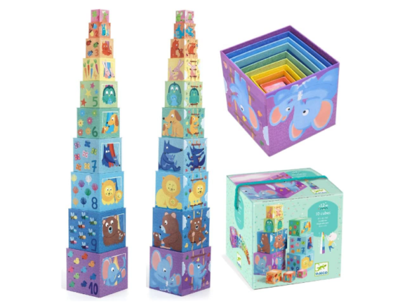 10 cubos apilables Djeco - Imagen 2
