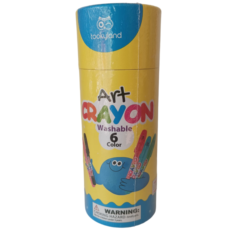 Crayones Silky 3 en 1, lavables x6 colores