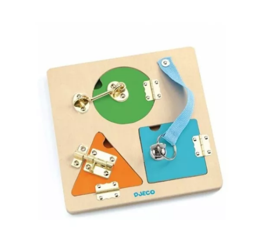 Juego de manipulación - Tablero con cerraduras Lock basic - Djeco
