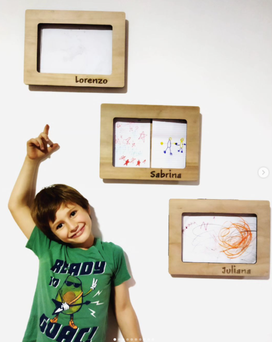 CUADRO SIN FIN MARCO PARA DIBUJOS personalizado con nombre