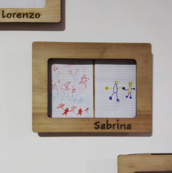 CUADRO SIN FIN MARCO PARA DIBUJOS personalizado con nombre - Imagen 2
