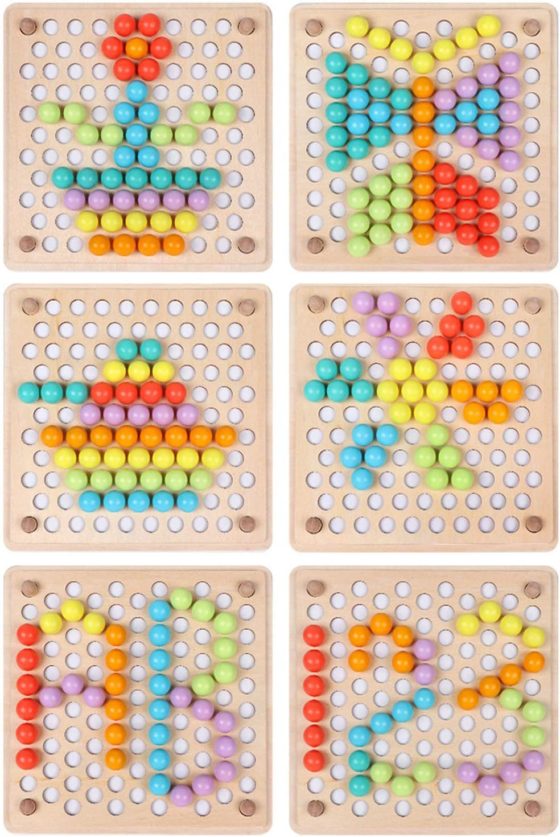 Tablero de cuentas para trabajar cantidades, colores y motricidad. - Imagen 3