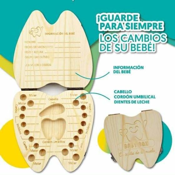 Cajita de la muela, caja para guardar dientes de leche - Imagen 2