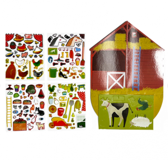 Juego 3D con stickers reutilizables acolchonados- Granja de animales - Imagen 2