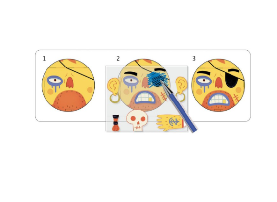 Crea piratas en 3D de papel - Djeco - Imagen 3