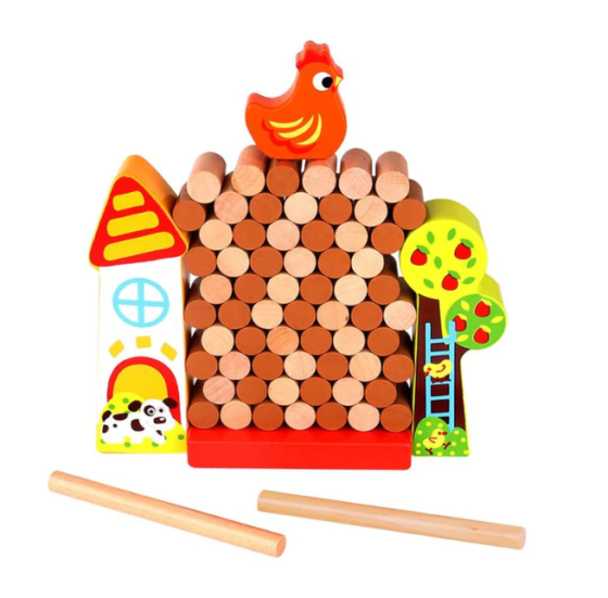 Juego de equilibrio en madera - Caída de Pollito - Jenga
