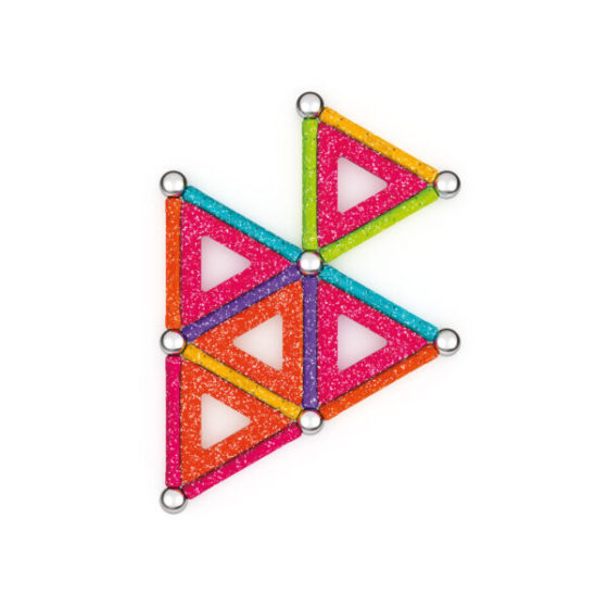 Juego magnético de construcción Geomag - 35 piezas con glitter - Imagen 3