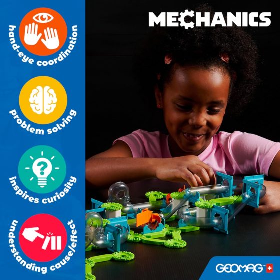 JUEGO MAGNÉTICO DE CONSTRUCCIÓN DE 96 PIEZAS - GEOMAG MECHANICS - Imagen 3