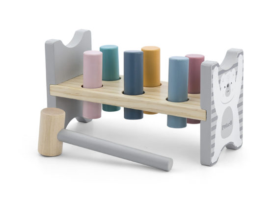 Juego martillo madera de colores pasteles - Imagen 3