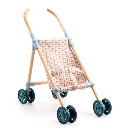 Cochecito de muñecas de madera pomea _ Djeco