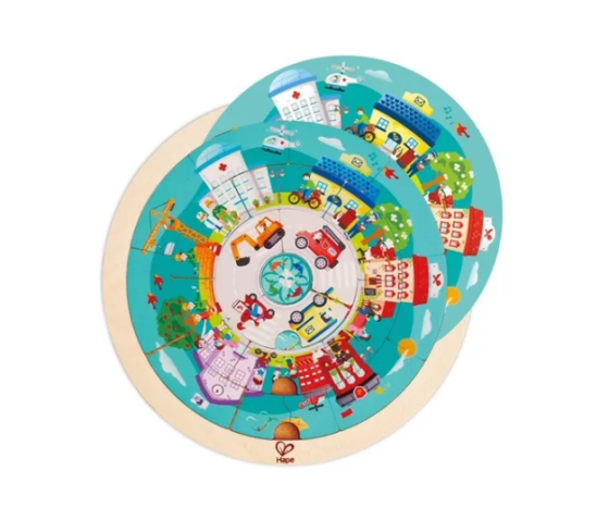 Puzzle Circular De Trabajos - Hape - Imagen 2