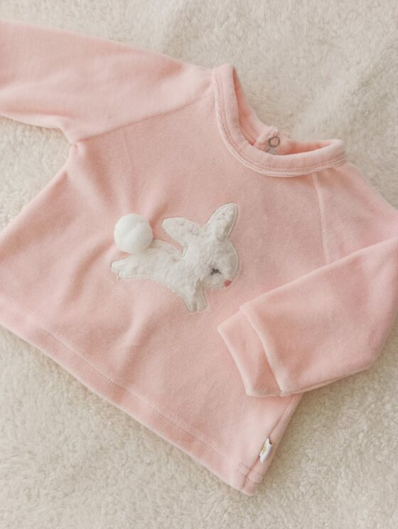Conjunto Plush, pelele + buzo - Conejita pompón - 100% Algodón - Imagen 4
