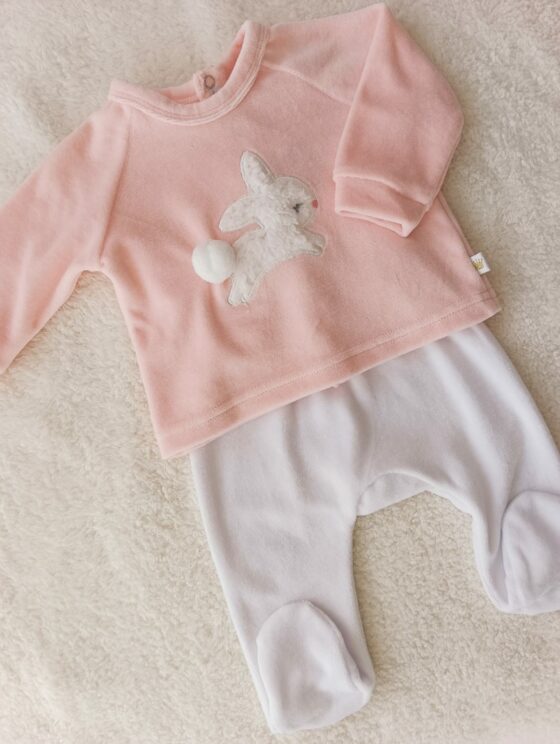 Conjunto Plush, pelele + buzo - Conejita pompón - 100% Algodón - Imagen 6