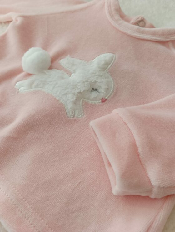 Conjunto Plush, pelele + buzo - Conejita pompón - 100% Algodón - Imagen 2