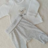 Conjunto Plush, pelele + buzo - Oveja - 100% Algodón